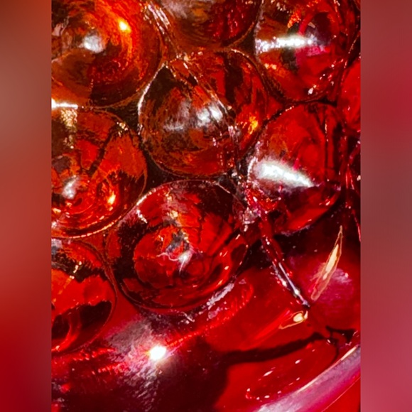 Fenton Amberina Hobnail Footed Bowl✨ - Picture 16 of 16